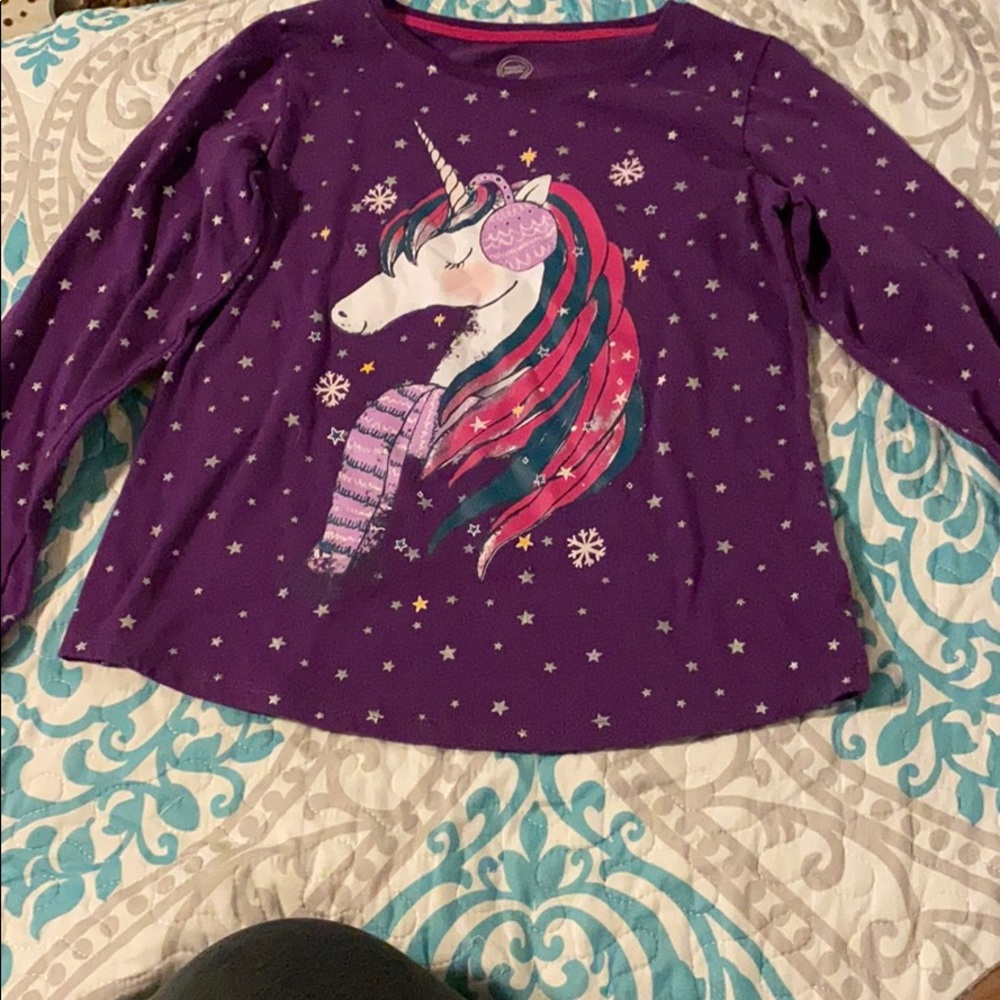 Girls holiday purple shirt
